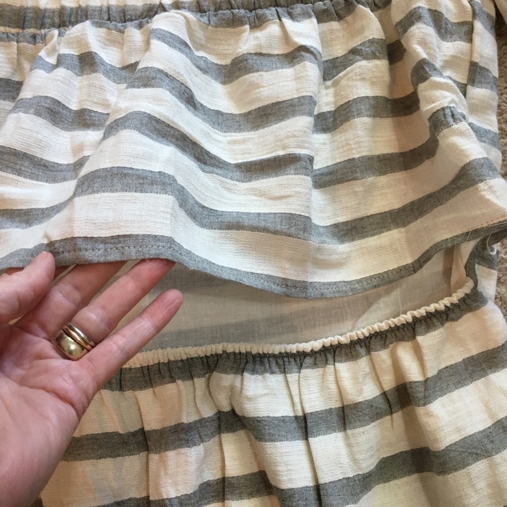 Listicle Off Shoulder Stripe Dress - Picture 7 of 7
